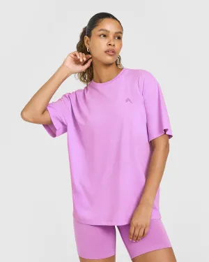 Tight Core Classic Glow AbrasionResistant Fabric Classic Oversized Lightweight T-Shirt | Orchid Purple