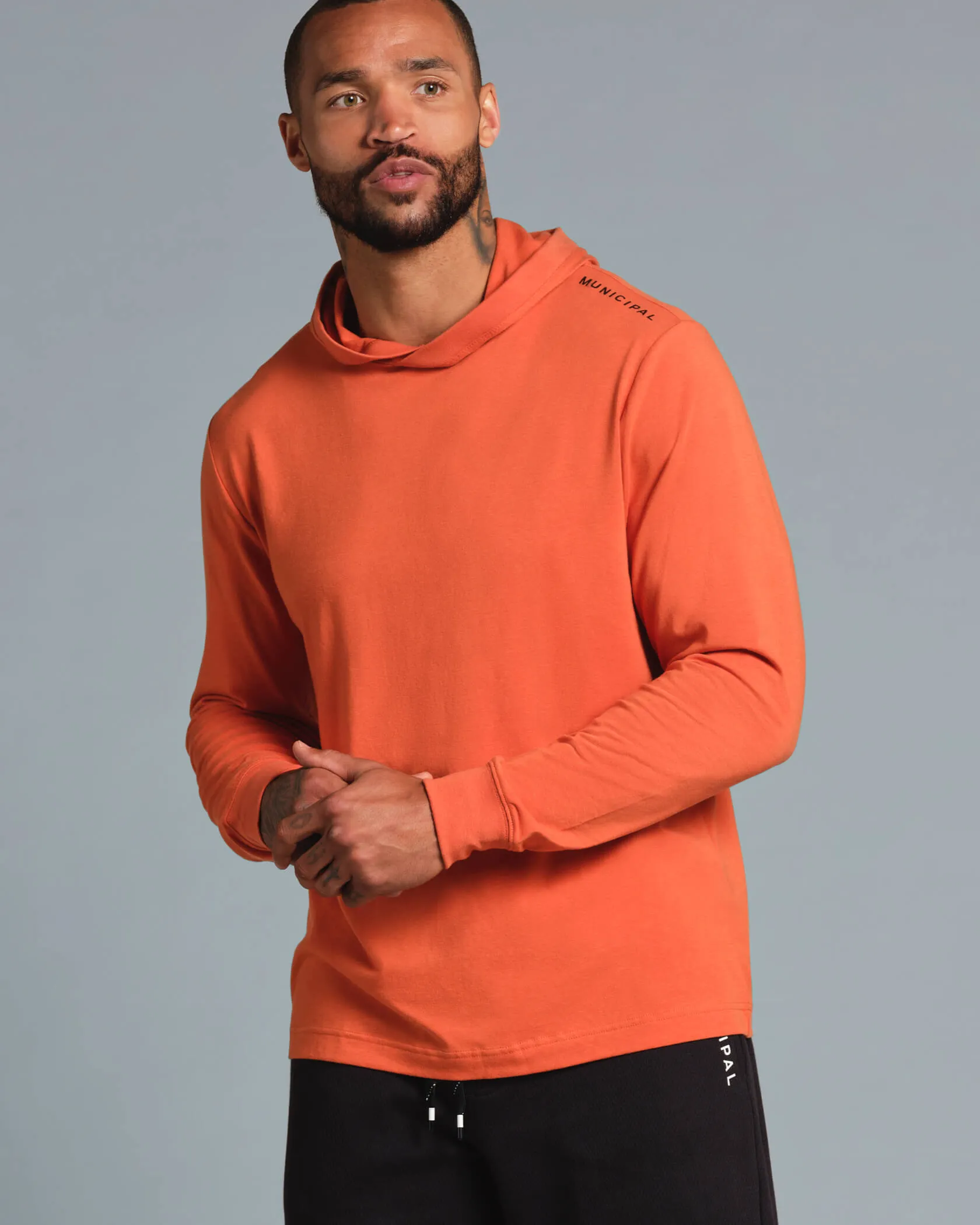 Enduro Stretch LS Hooded T-Shirt DoubleStitched Seams Legend Fit