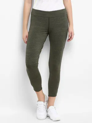 Stretch Fabric Alcis Women Solid Olive Track Pant