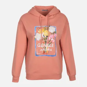Giraffe like LADIES FLEECE EMB HOODIE