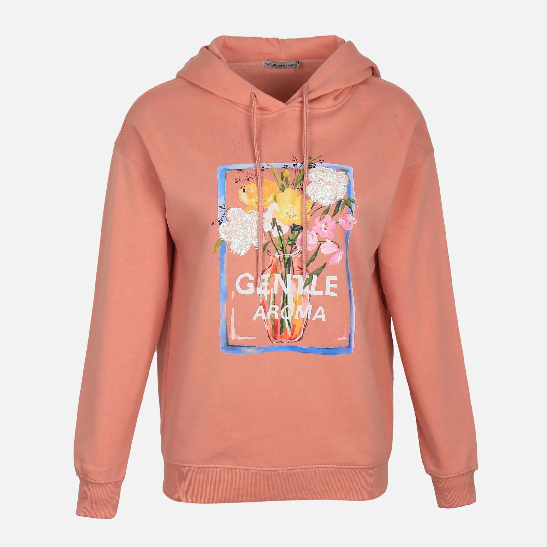Giraffe like LADIES FLEECE EMB HOODIE