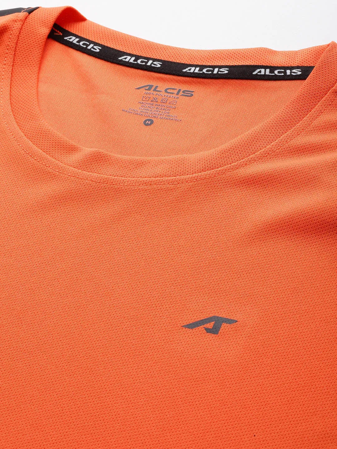 Smart Wear Alcis Men Orange Anti Static Slim Fit T-shirt