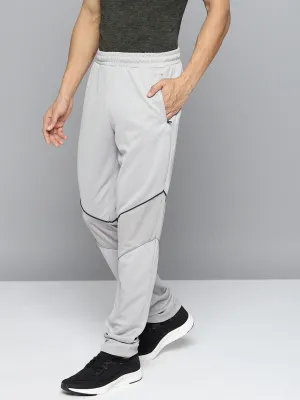 Adjustable Fit Alcis Men Grey Slim-Fit Training Track Pants