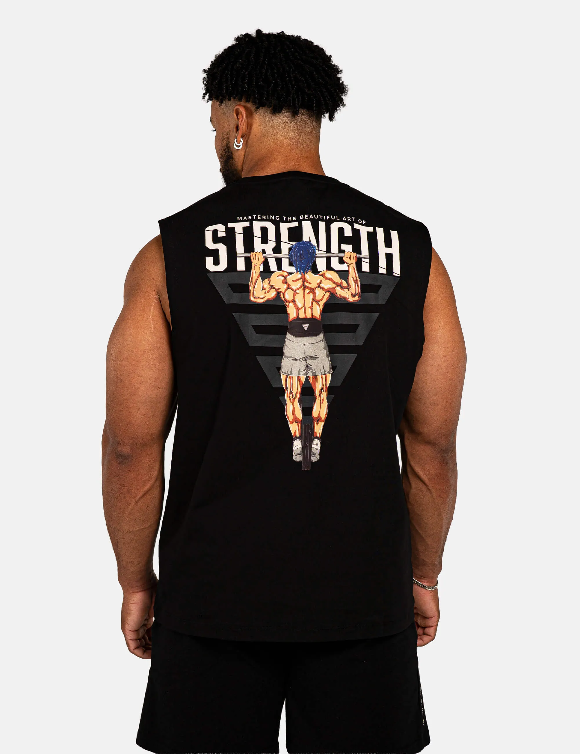 Anime Oversized Tank Top Strength Men Bonded Seam Technology pack light
