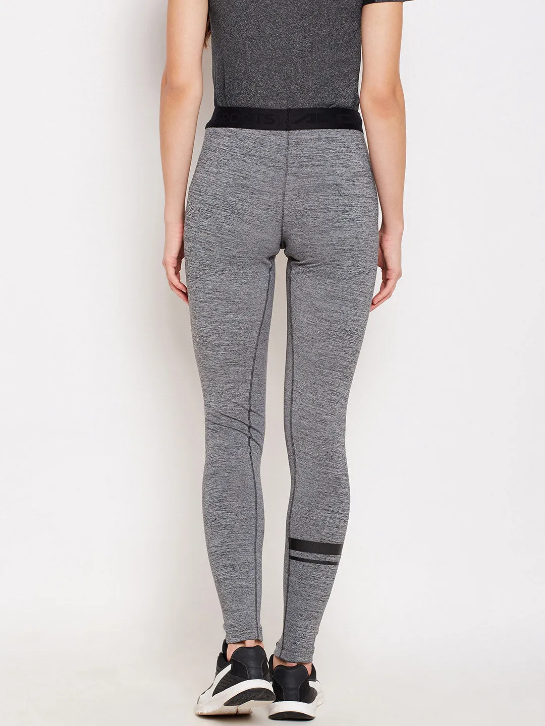 Dance Practice Fitness Lover Alcis Women Solid Grey Tights
