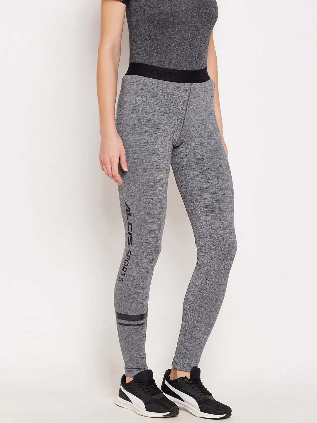 Extra Soft Summer Wear Studio Wear Alcis Women Solid Grey Tights