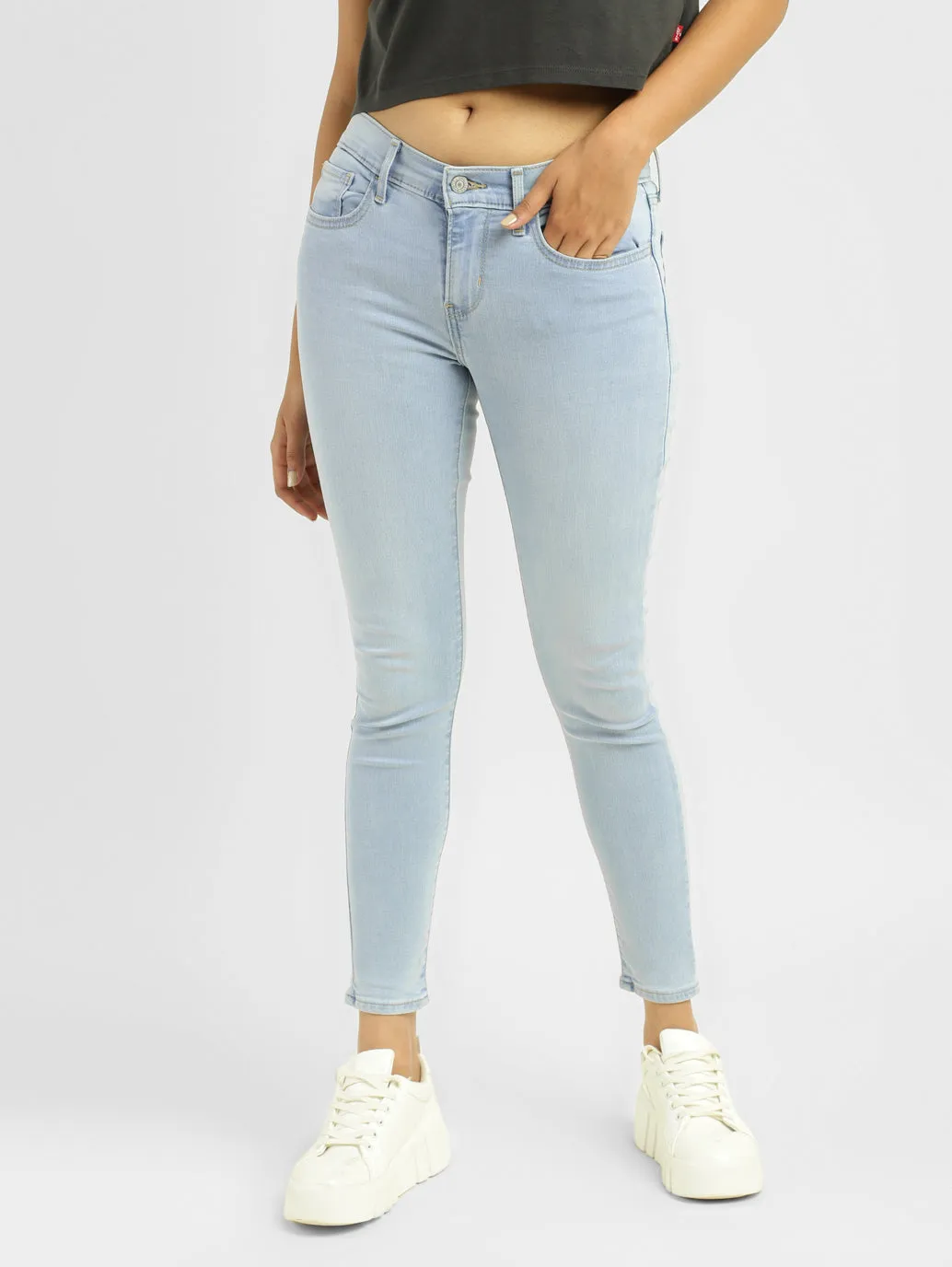 Breathable Weekend Warrior Travel Outfit Balanced Look Women's 710 Blue Skinny Fit Mid Rise Jeans