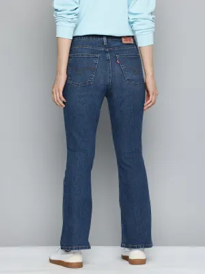 Women's 725 Blue Flared Fit High Rise Jeans City Outfit