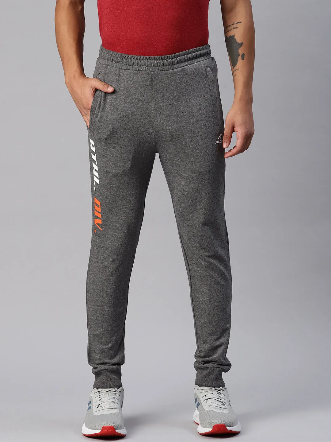 Alcis Men Typography Printed Running Joggers Clean Cut