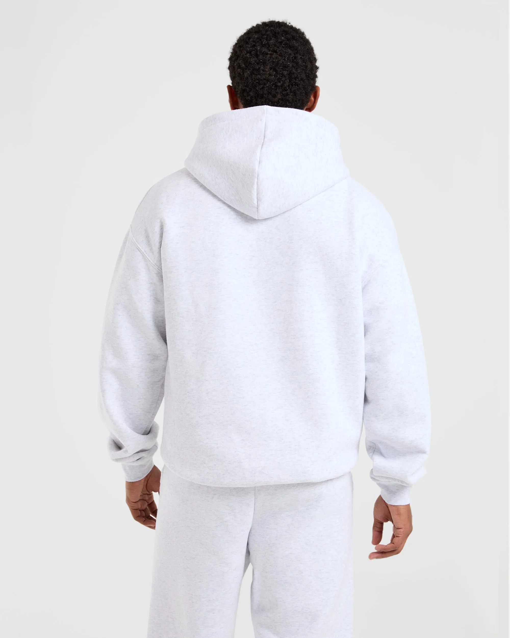 Academy Oversized Hoodie - Grey Marl Outdoor Scene