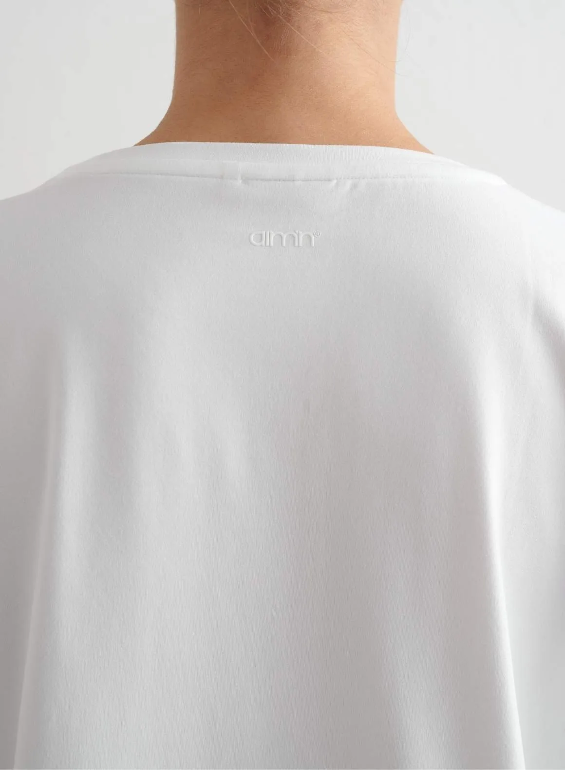 Vintage Look White Soft Basic Roll Sleeve Top