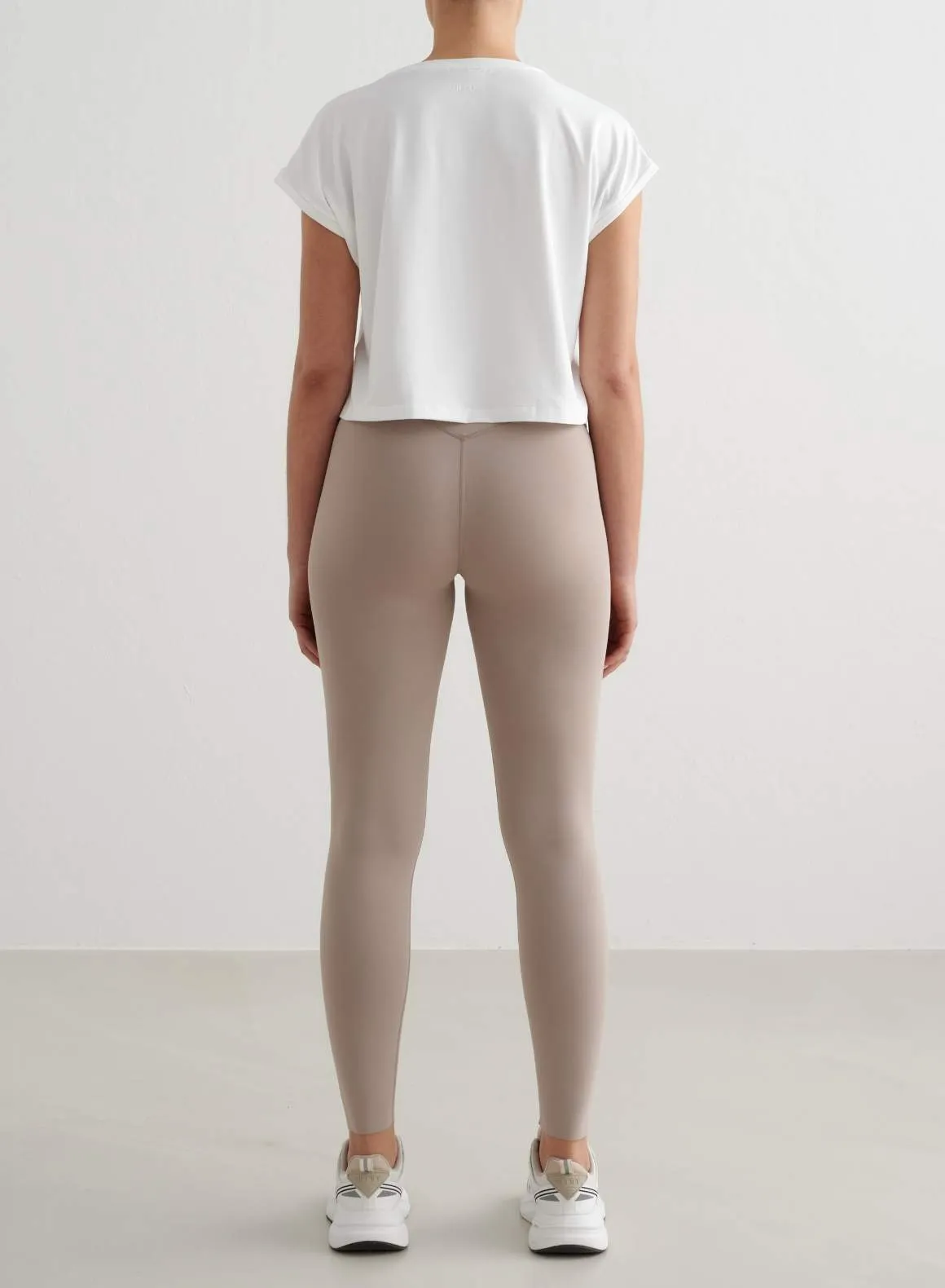 Soft Material White Soft Basic Roll Sleeve Top
