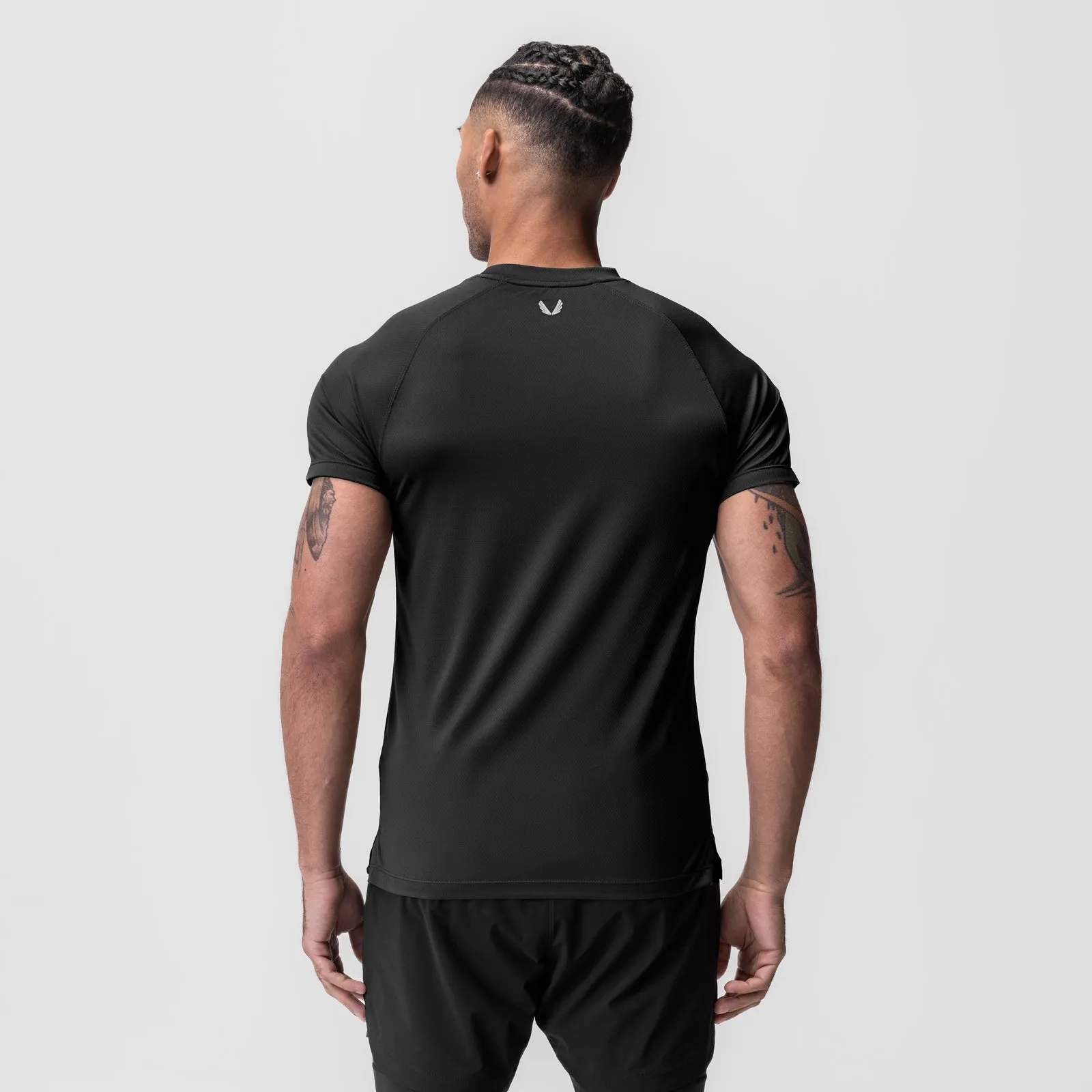 0918. AeroSilver? Fitted Tee - Black "OTWR" Complementary Colors