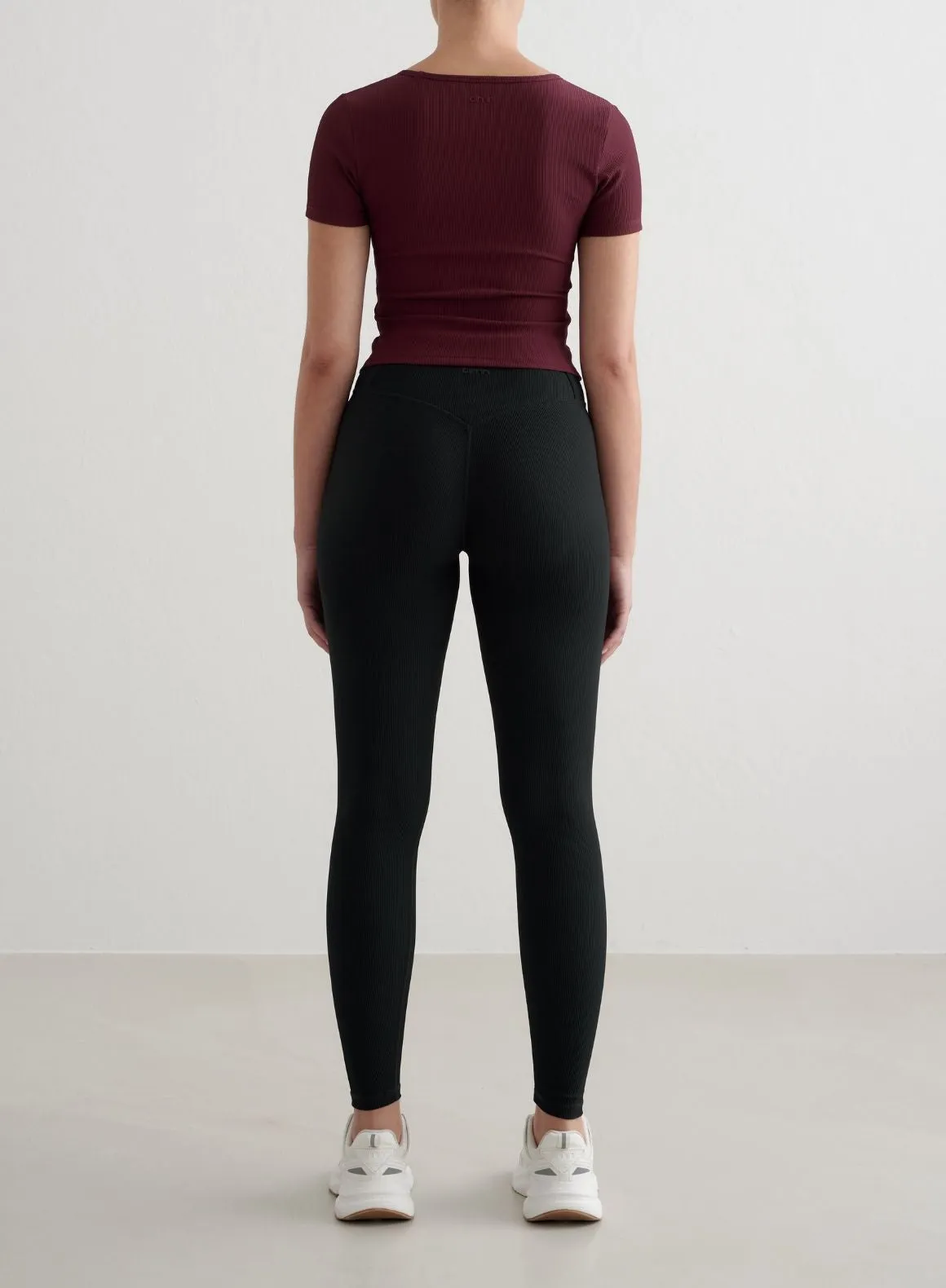 LongLastingColor Cherry Ribbed Performance Short Sleeve