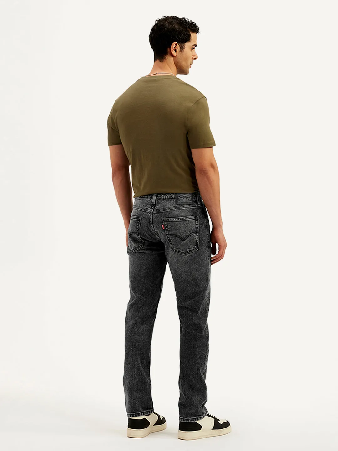 Day Ready Men's 513 Charcoal Grey Slim Straight Fit Mid Rise Jeans