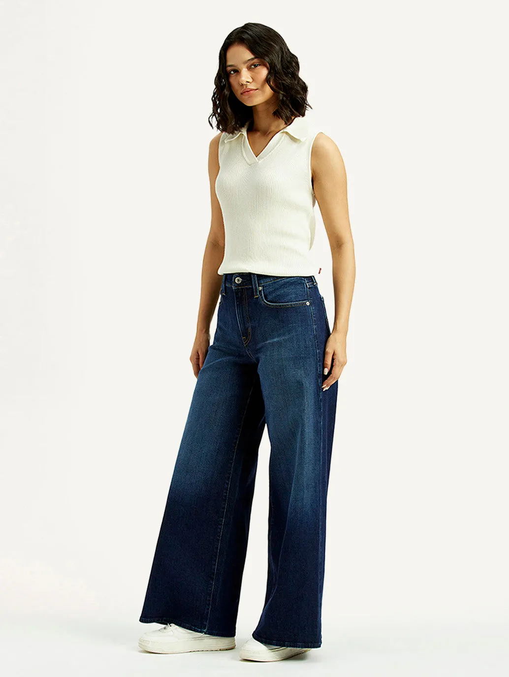 Women's 728 Indigo Flared Fit High Rise Jeans Morning Ready City Walk Smooth