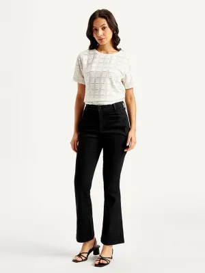 Women's Redloop 725 Black Flared Fit High Rise Jeans Quick Dry Technology