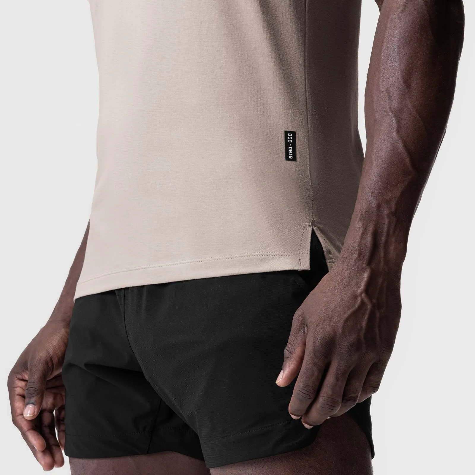 Water Based Ink Breezy Comfort 0919. Supima? Fitted Tee - Chai