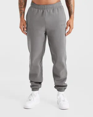 Etched Joggers - Steel Grey Dark wash