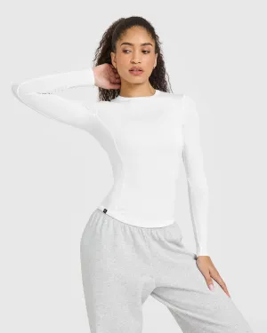 Pure Balance Mellow? Soft Long Sleeve Top | White Energy Ease AntibacterialFinish