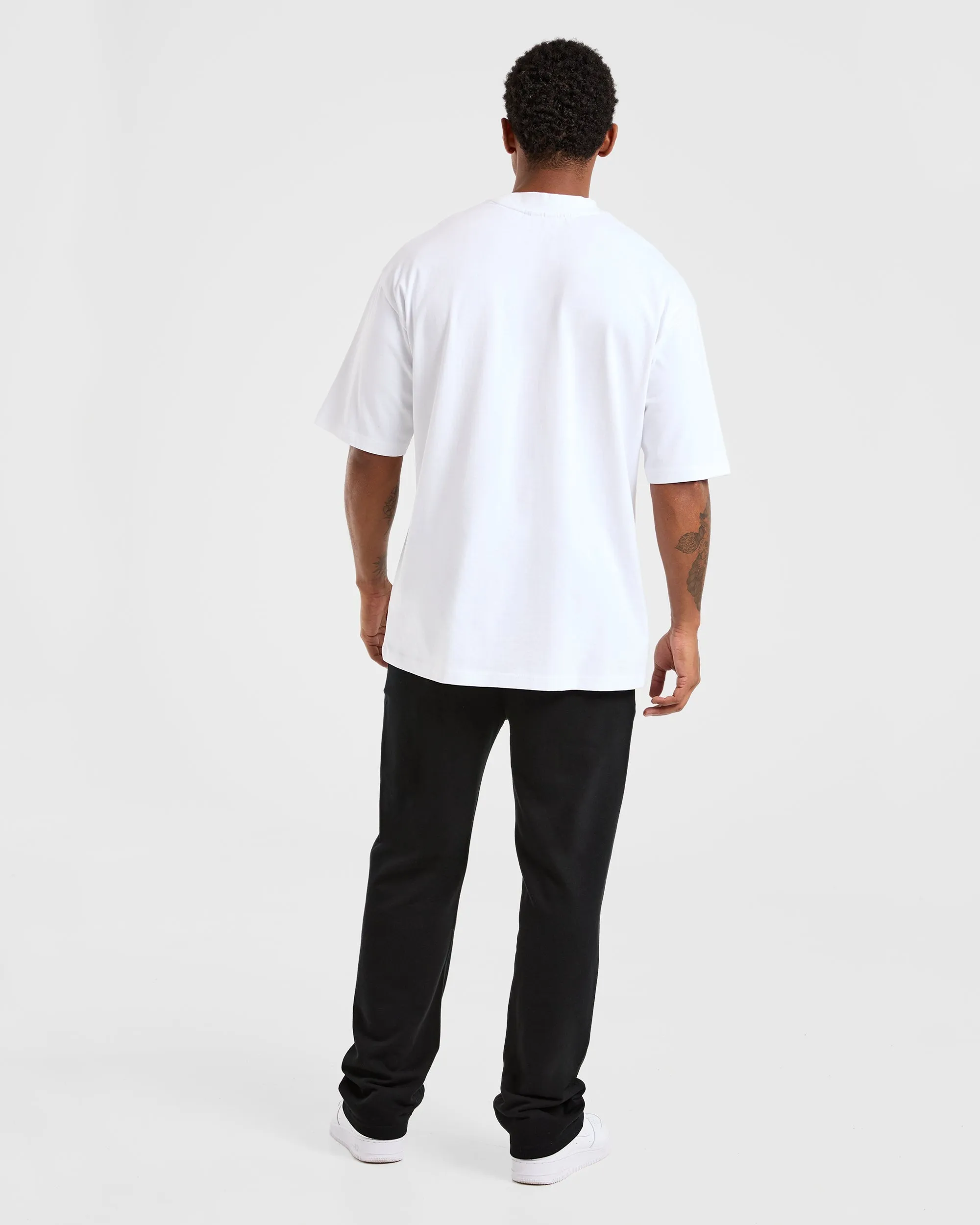 Durable Color Retention Edgy Craft Oversized T Shirt - White