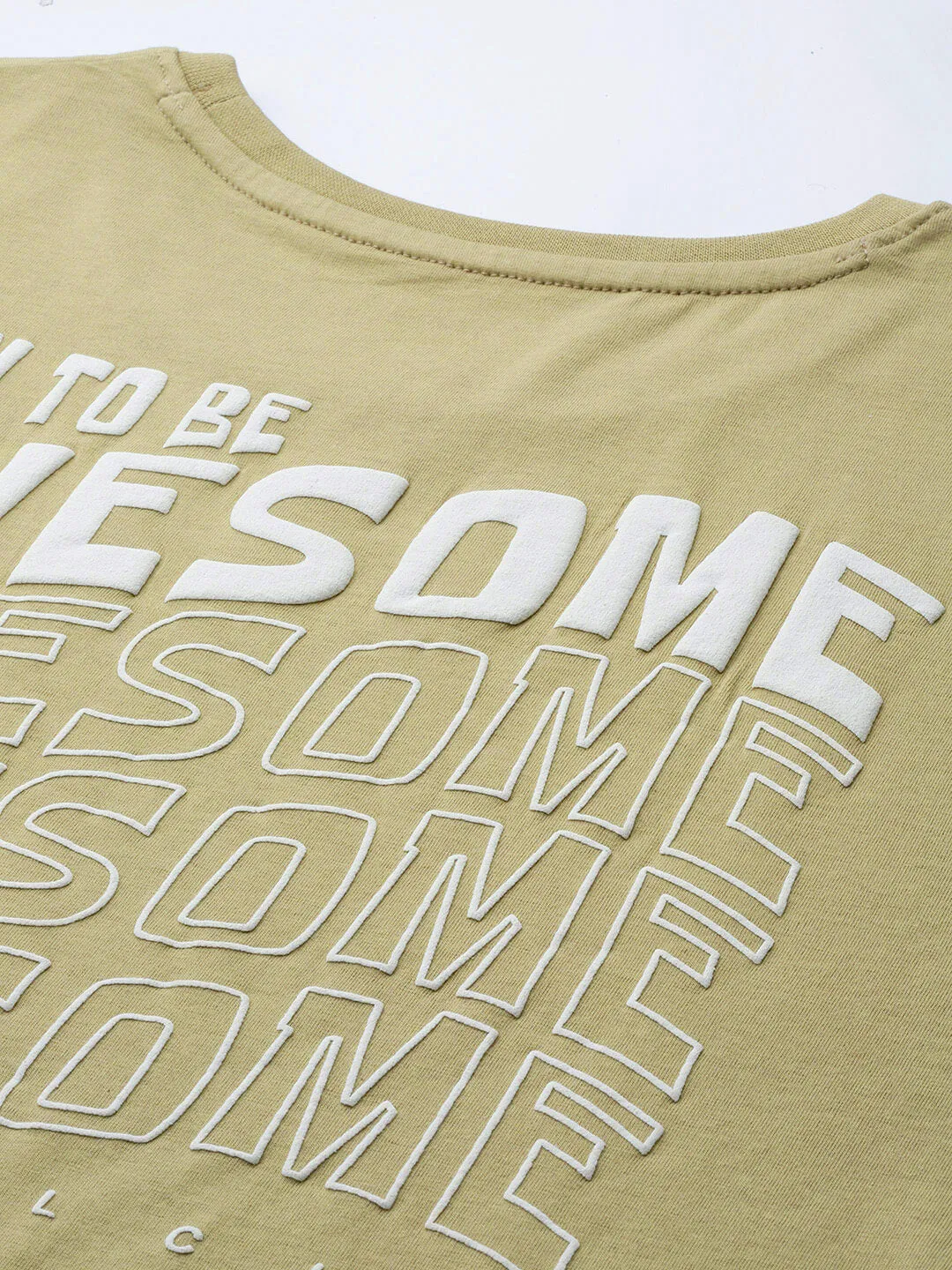 Fire Core Alcis Men Beige Typography Printed Slim Fit T-shirt