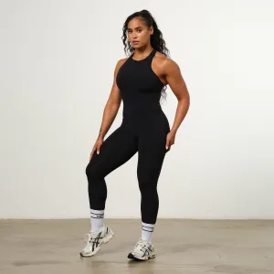 VANQUISH ENHANCE BLACK JUMPSUIT StainResistant Fabric NonRestrictive Design