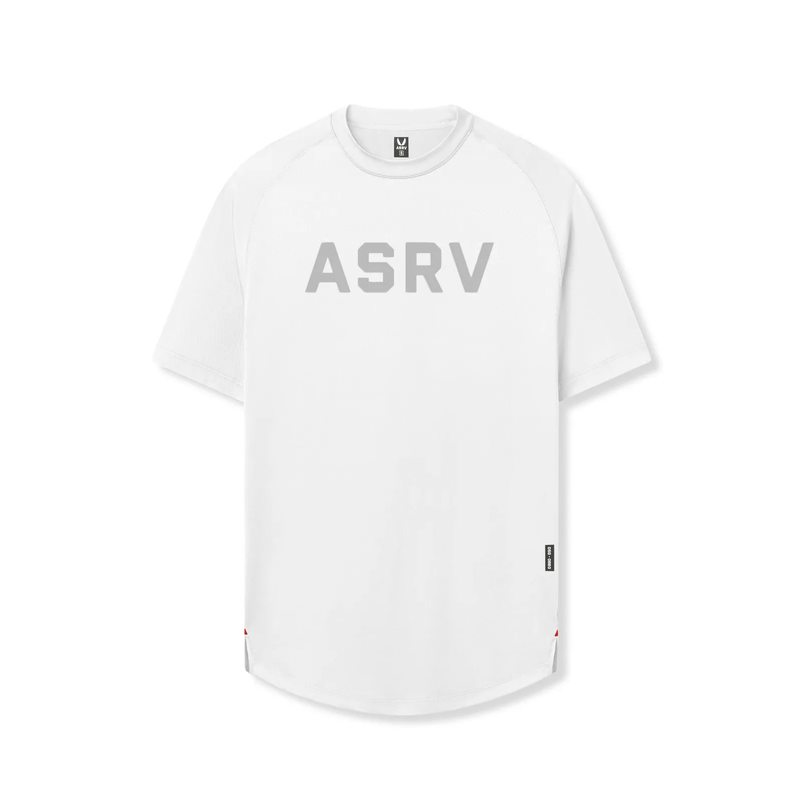 Travel Trend Look Spandex Enhanced Elasticity 0660. AeroSilver? Established Tee - White "Reflective ASRV"