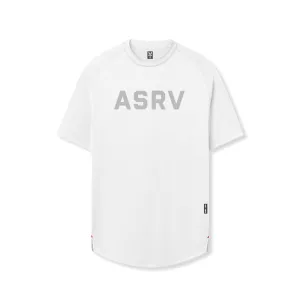 0660. AeroSilver? Established Tee - White "Reflective ASRV" Vintage Look