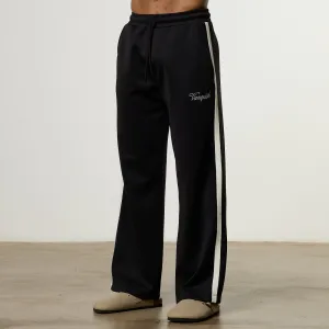 Vanquish Off Season Black Straight Leg Track Pants Street Inspired