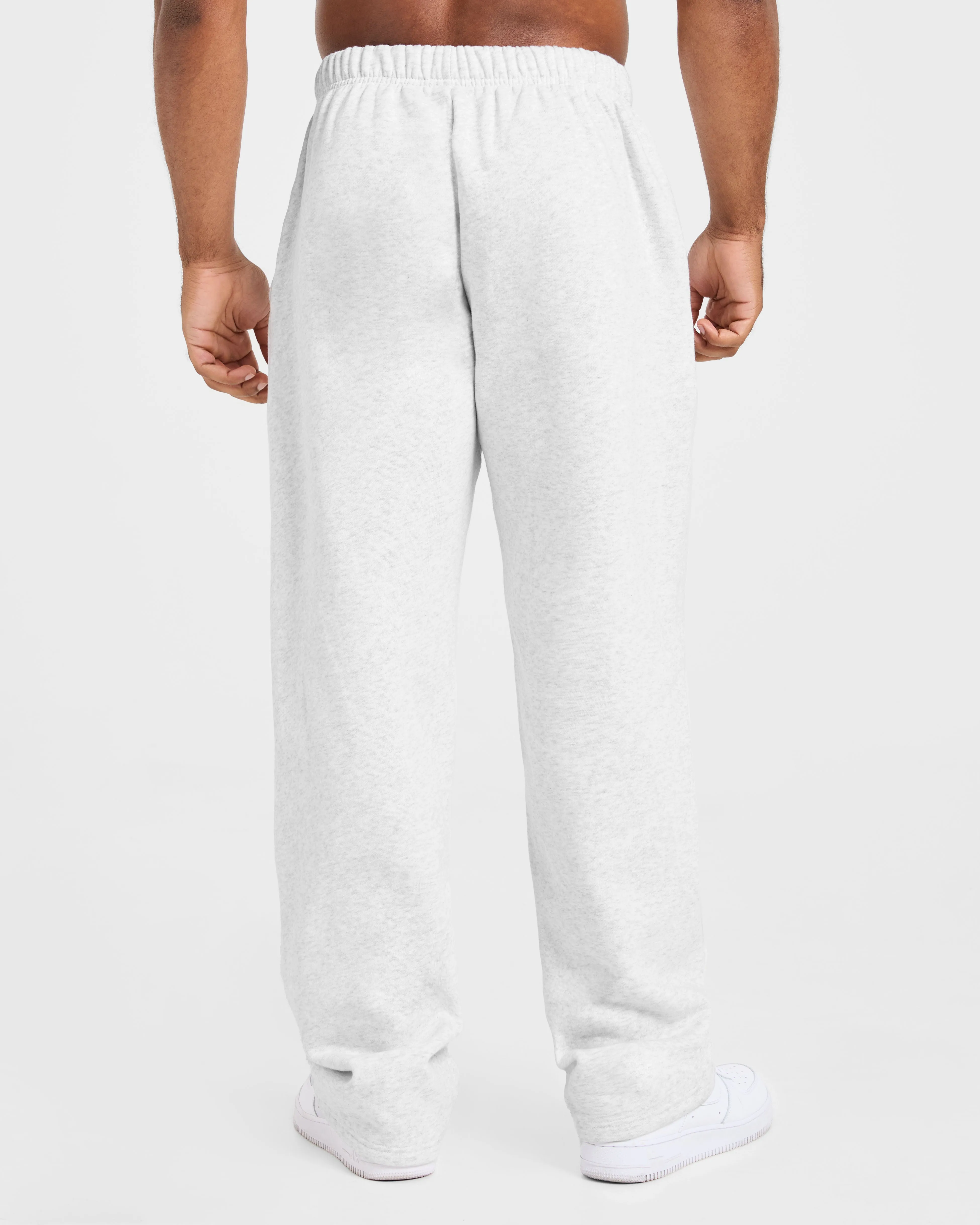 Quick Drying Essential Oversized Straight Leg Joggers - Grey Marl