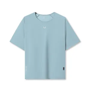 Pastel color Chic Cut 1089. Ice-Skin? Oversized Tee - Light Sky