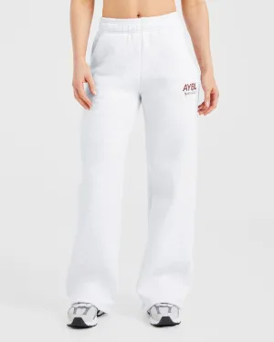Orange sports apparel AYBL Sports Club Oversized Straight Leg Joggers - Grey Marl/Burgundy Verifying