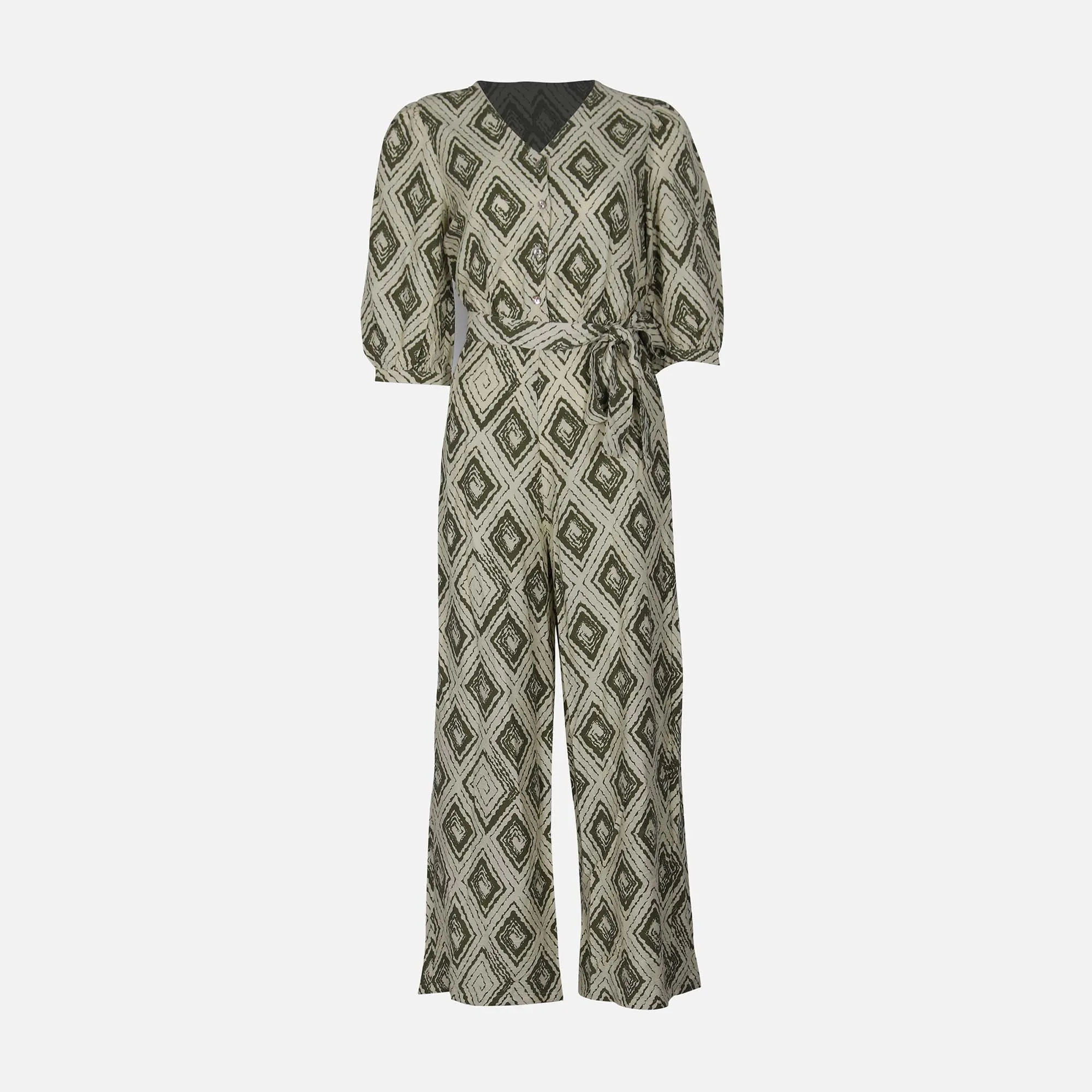 TensionAdjustedWaistband WOMEN CASUAL WOVEN JUMPSUIT
