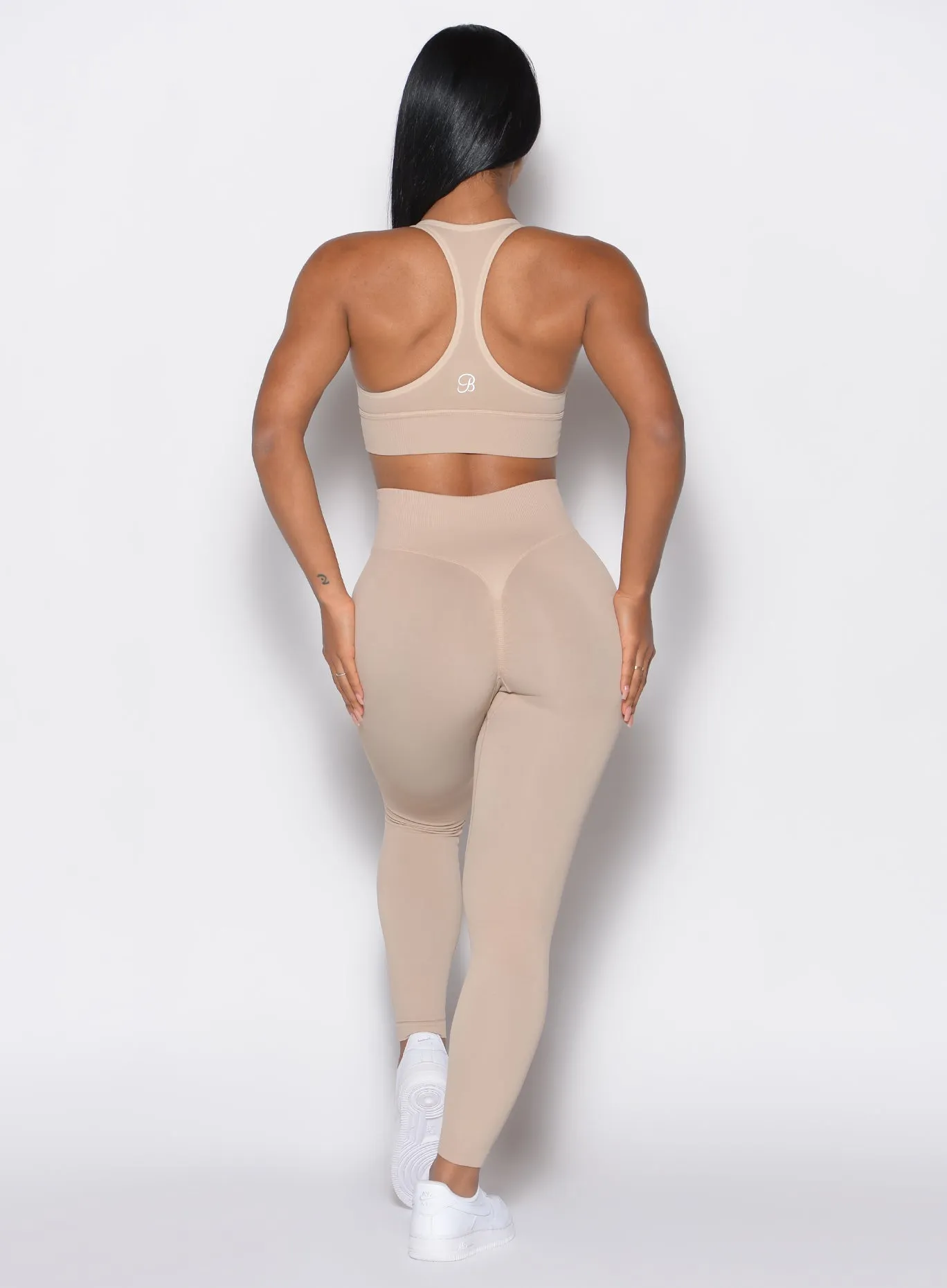 Cheeky Seamless Leggings Mesh Panel Studio Practice Morning Jog Outdoor Lover