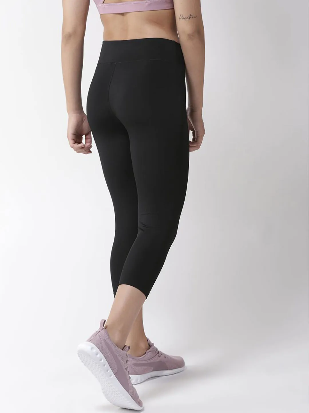 Classic Style Alcis Women Black 3/4th Training Tights
