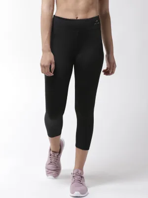 Alcis Women Black 3/4th Training Tights Simple Style