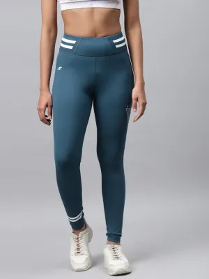 Unisex Style Body Shaping Tear Resistant Weave Alcis Women Blue Solid Tights