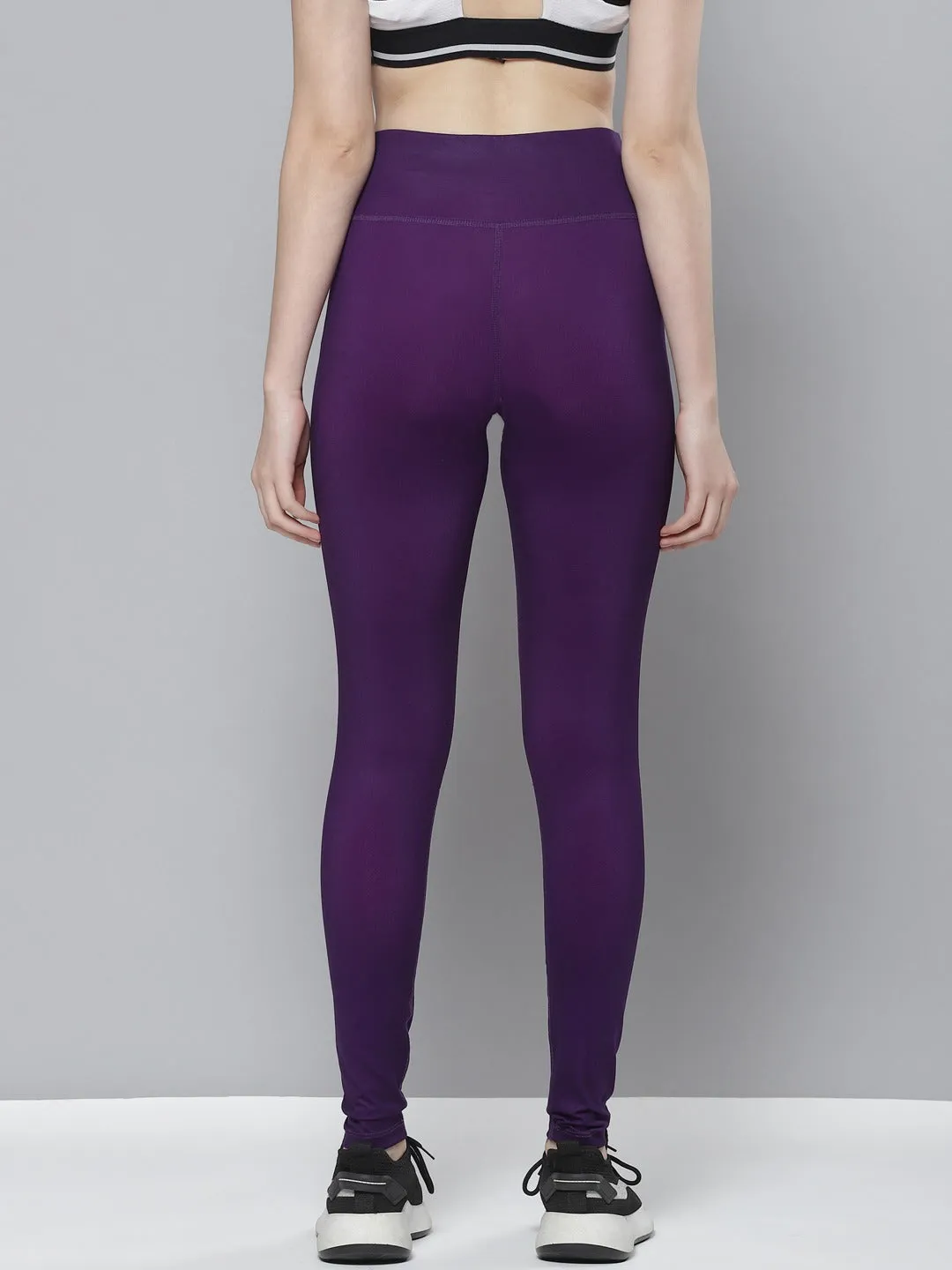 Fitness Mode Gym Life Alcis Women Purple Solid Tights
