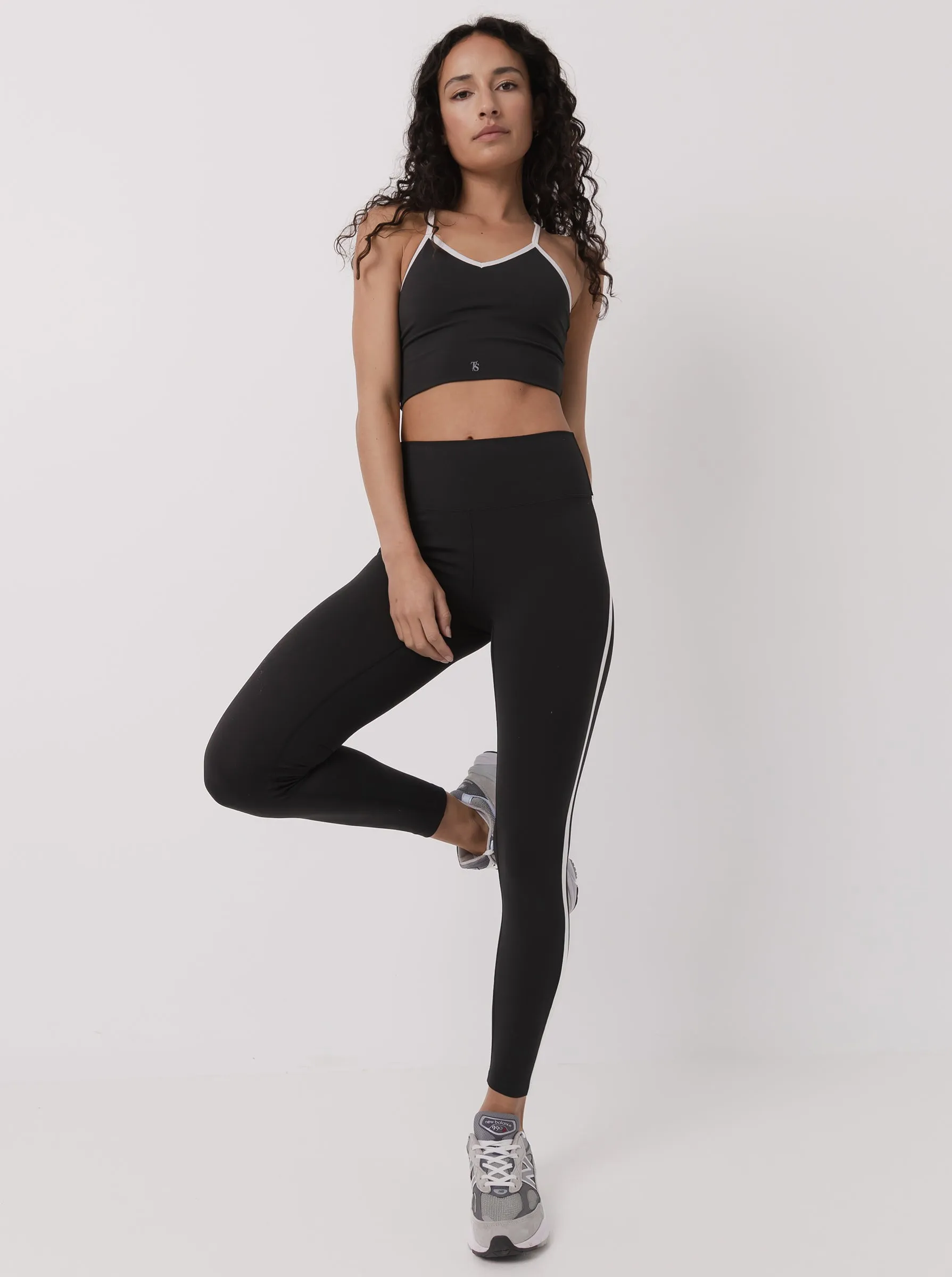 Anti Static Material Retro Leggings in Black