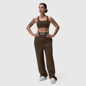 Training Sessions Oversized fit seams W039. Lycra? Hybrid Sports Bra - Dark Earth