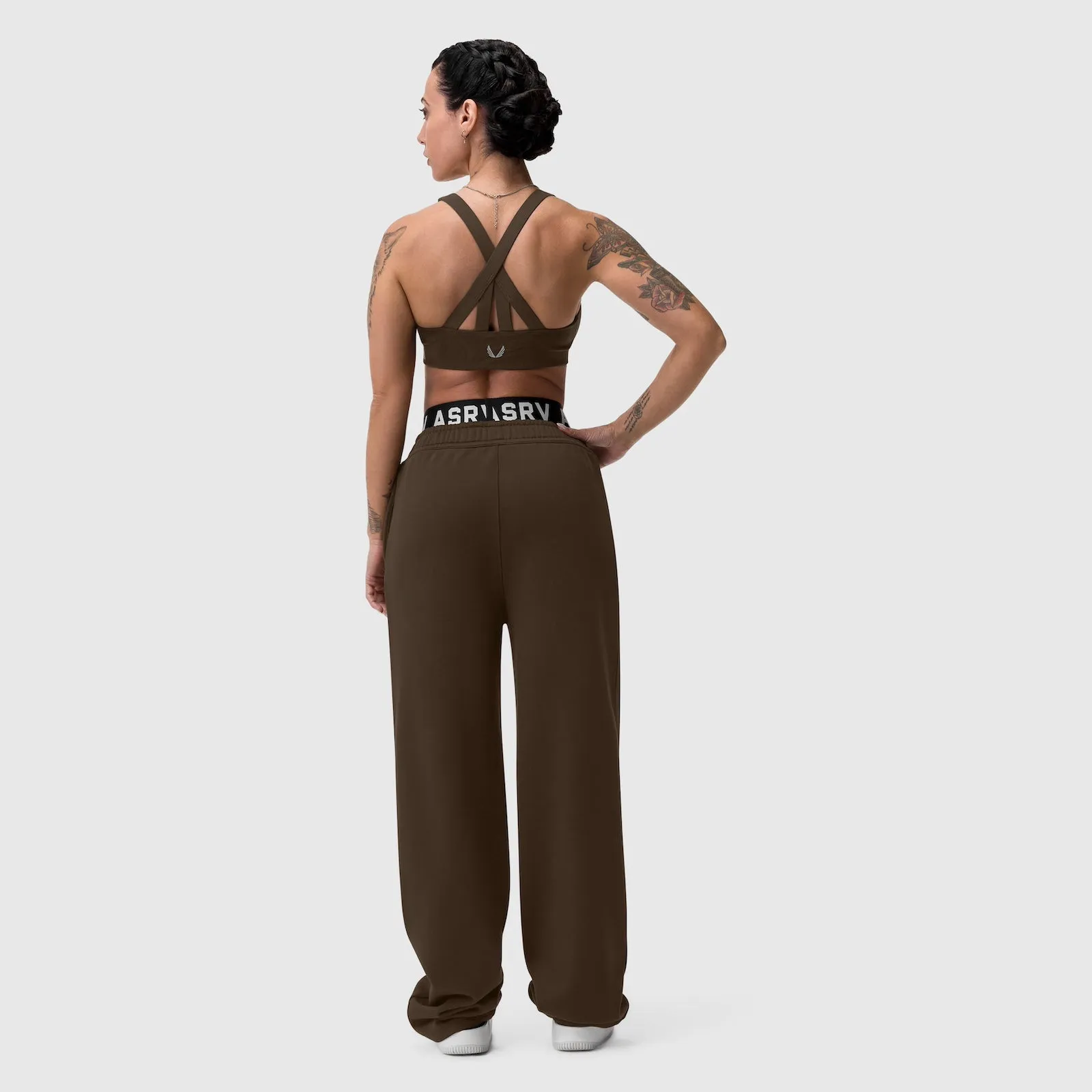 W039. Lycra? Hybrid Sports Bra - Dark Earth Seamless Fit Relaxed fit seams