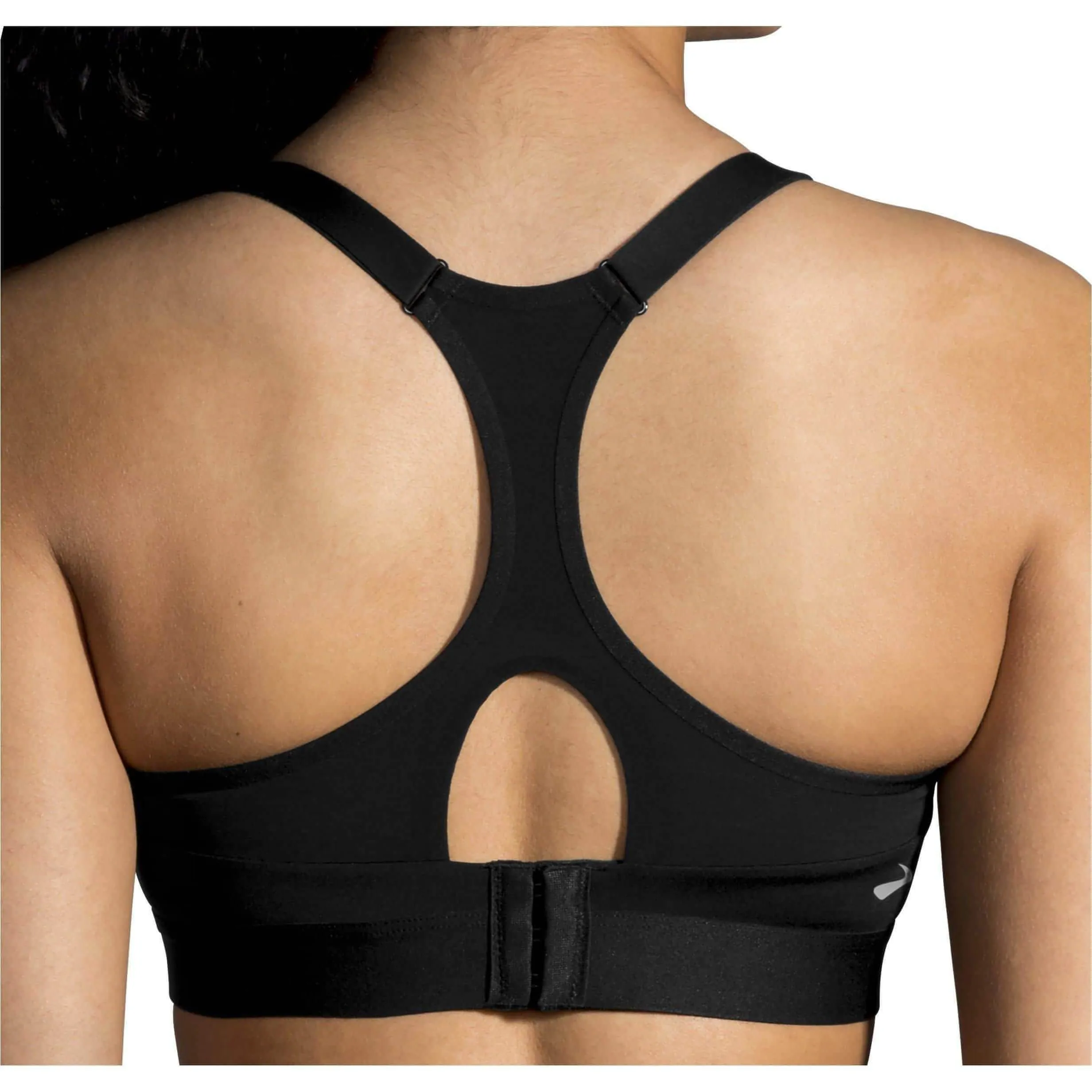 Body-Conforming Fit Smooth Finish Brooks Dare Racerback Womens Sports Bra - Black