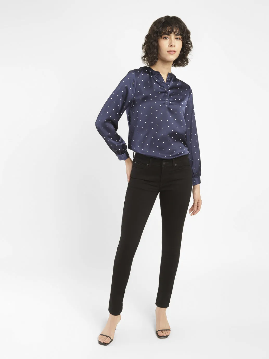 Outdoor Comfort Women's 711 Black Skinny Fit Mid Rise Jeans
