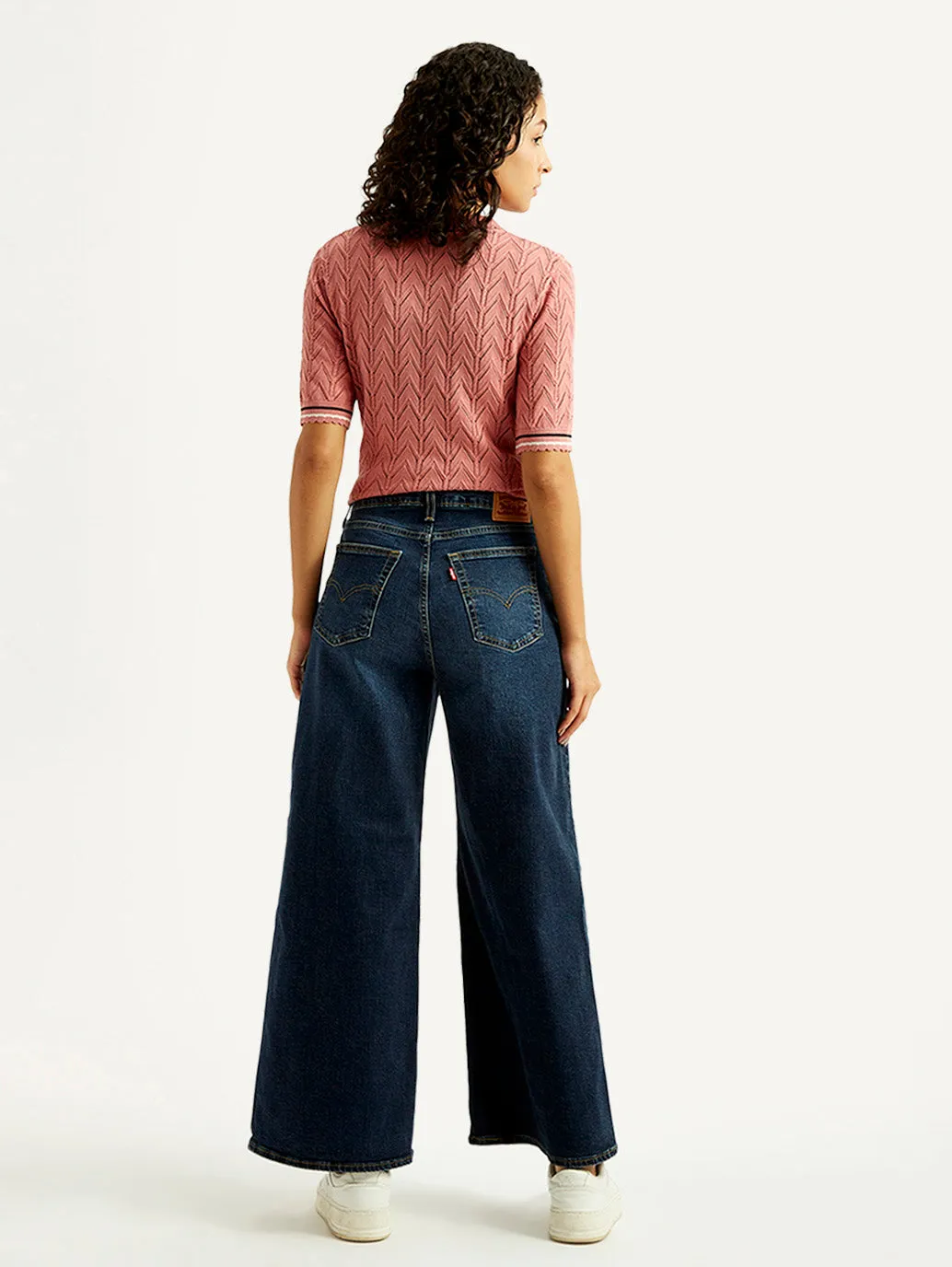 Soft Finish Women's 728 Dark Blue Flared Fit Mid Rise Jeans
