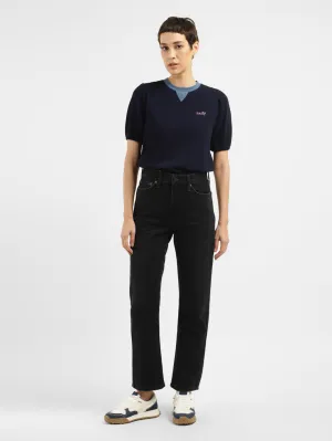 Women's Black Wedgie Straight Fit High Rise Jeans Fashion Lover Durable Minimalist Style Light Washed