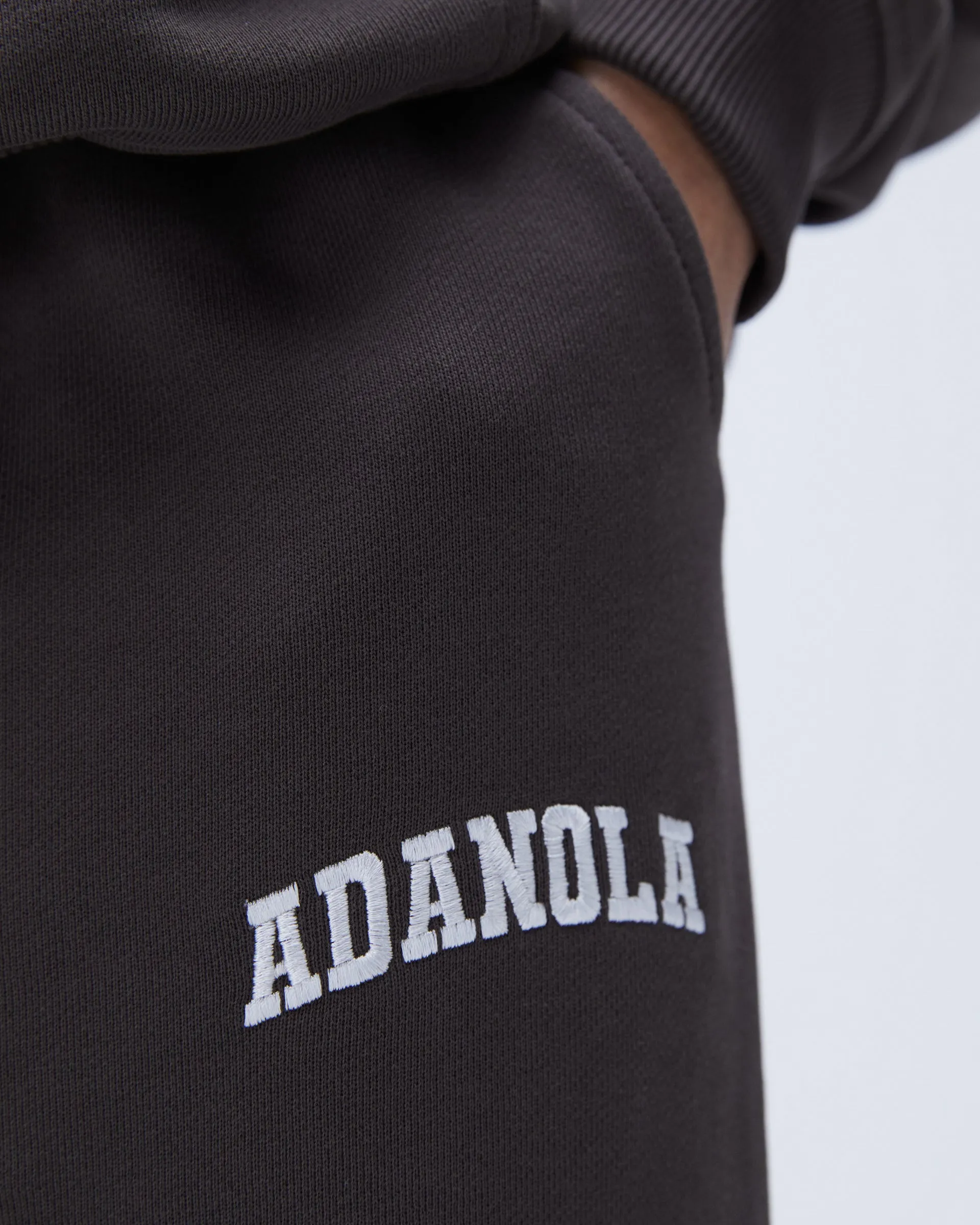 Reinforced Knees Varsity Sweatpants - Coffee Bean