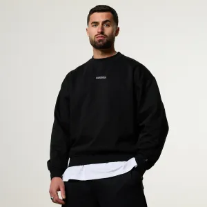 Vanquish Essential V2 Black Oversized Boxy Sweatshirt earthy tone Contemporary Look