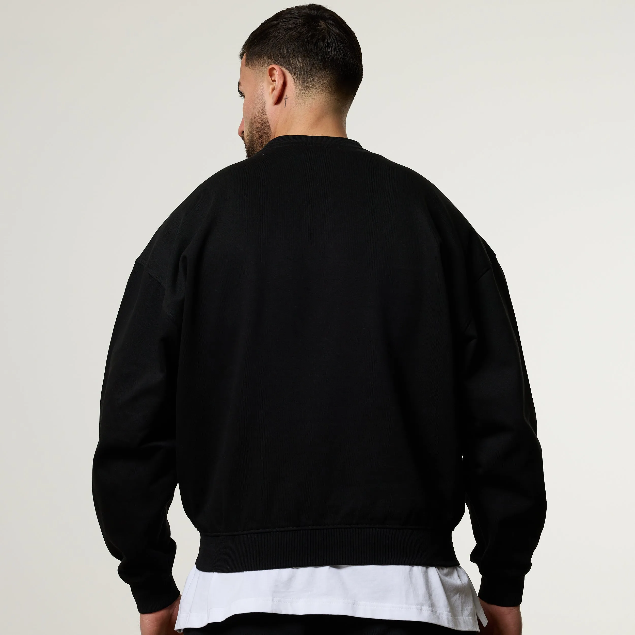 Leopard like Fashion Energy Vanquish Essential V2 Black Oversized Boxy Sweatshirt
