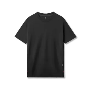Contrast Inner Binding 0919. Supima? Fitted Tee - Black